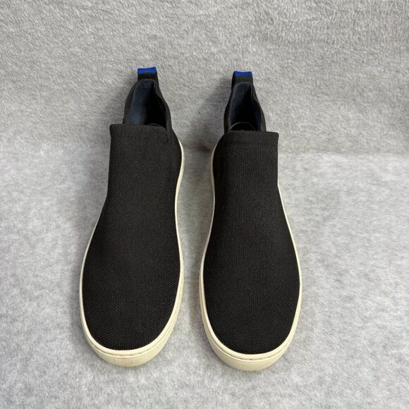 Rothys Shoes Womens Size 9.5 Black & White Chukka Casual Knit Slip On Sneakers - Picture 3 of 10